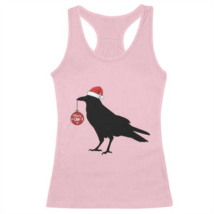 Christmas F Caw F Racerback Tank Top Funny Black Crow Merry Xmas TS14 Light Pink Print Your Wear
