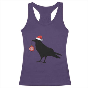Christmas F Caw F Racerback Tank Top Funny Black Crow Merry Xmas TS14 Purple Print Your Wear