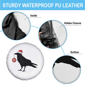 Christmas F Caw F Spare Tire Cover Funny Black Crow Merry Xmas TS14 Print Your Wear