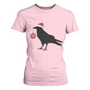Christmas F Caw F T Shirt For Women Funny Black Crow Merry Xmas TS14 Light Pink Print Your Wear