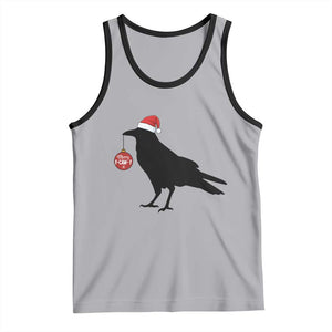 Christmas F Caw F Tank Top Funny Black Crow Merry Xmas TS14 Athletic Heather Black Print Your Wear