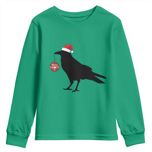 Christmas F Caw F Youth Sweatshirt Funny Black Crow Merry Xmas TS14 Irish Green Print Your Wear