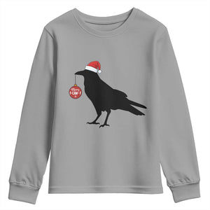 Christmas F Caw F Youth Sweatshirt Funny Black Crow Merry Xmas TS14 Sport Gray Print Your Wear