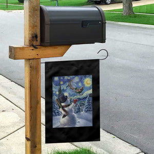 Christmas Snowman Starry Night Garden Flag TS14 Print Your Wear