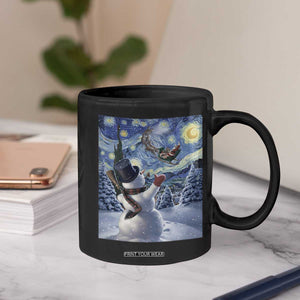 Christmas Snowman Starry Night Coffee Mug TS14 Print Your Wear