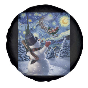 Christmas Snowman Starry Night Spare Tire Cover TS14 Print Your Wear