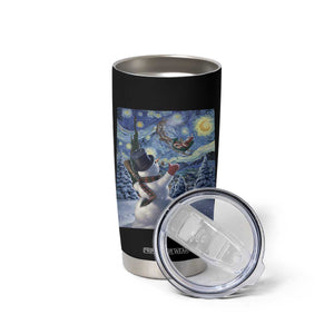 Christmas Snowman Starry Night Tumbler Cup TS14 Print Your Wear