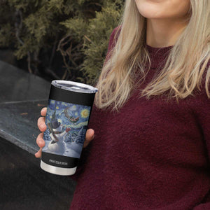 Christmas Snowman Starry Night Tumbler Cup TS14 Print Your Wear