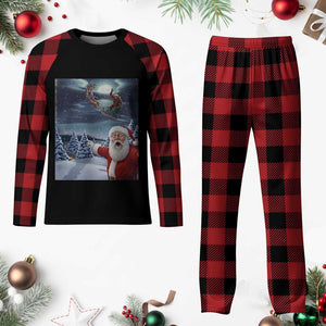 Funny Santa With Bigfoot Selfie Christmas Plaid Pajama Set TS14 Buffalo Plaid Print Your Wear
