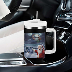 Funny Santa With Bigfoot Selfie Christmas Tumbler With Handle TS14 Print Your Wear