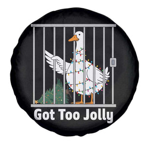 Funny Goose Christmas Spare Tire Cover Got Too Jolly TS14 Print Your Wear