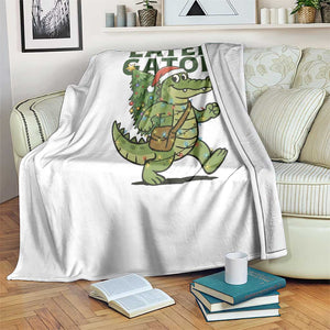 Funny Alligator Christmas Throw Blanket Lator Gator TS14 Print Your Wear