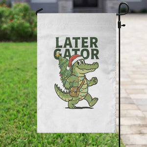 Funny Alligator Christmas Garden Flag Lator Gator TS14 Print Your Wear