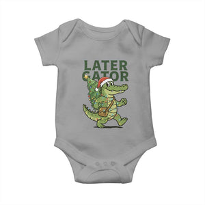 Funny Alligator Christmas Baby Onesie Lator Gator TS14 Sport Gray Print Your Wear