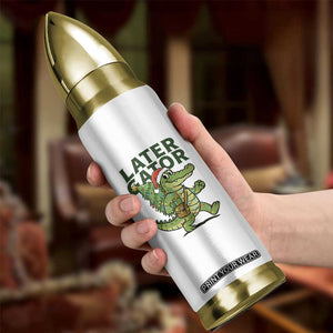Funny Alligator Christmas Bullet Tumbler Lator Gator TS14 Print Your Wear
