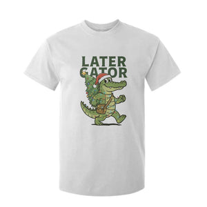 Funny Alligator Christmas T Shirt For Kid Lator Gator TS14 White Print Your Wear