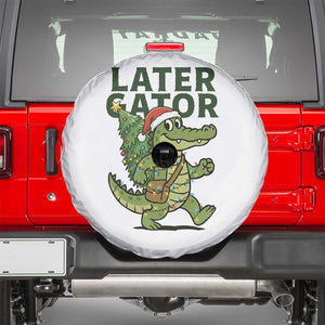 Funny Alligator Christmas Spare Tire Cover Lator Gator TS14 White Print Your Wear
