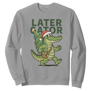 Funny Alligator Christmas Sweatshirt Lator Gator TS14 Sport Gray Print Your Wear