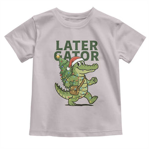 Funny Alligator Christmas Toddler T Shirt Lator Gator TS14 Ice Gray Print Your Wear