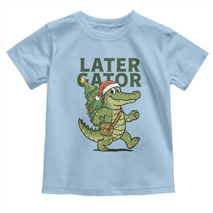 Funny Alligator Christmas Toddler T Shirt Lator Gator TS14 Light Blue Print Your Wear
