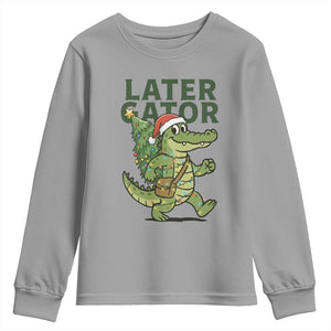 Funny Alligator Christmas Youth Sweatshirt Lator Gator TS14 Sport Gray Print Your Wear