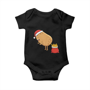 Funny French Fries Christmas Baby Onesie Potato Food Eaters TS14 Black Print Your Wear
