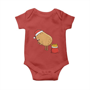 Funny French Fries Christmas Baby Onesie Potato Food Eaters TS14 Red Print Your Wear