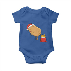 Funny French Fries Christmas Baby Onesie Potato Food Eaters TS14 Royal Blue Print Your Wear