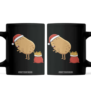 Funny French Fries Christmas Coffee Mug Potato Food Eaters TS14 Black Print Your Wear