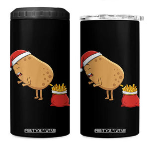Funny French Fries Christmas 4 in 1 Can Cooler Tumbler Potato Food Eaters TS14 One Size: 16 oz Black Print Your Wear