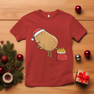Funny French Fries Christmas T Shirt Potato Food Eaters TS14 Red Print Your Wear