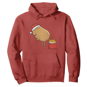 Funny French Fries Christmas Hoodie Potato Food Eaters TS14 Red Print Your Wear