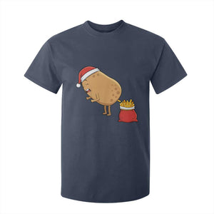 Funny French Fries Christmas T Shirt For Kid Potato Food Eaters TS14 Navy Print Your Wear
