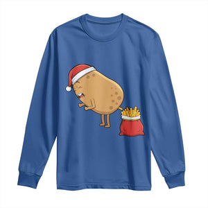 Funny French Fries Christmas Long Sleeve Shirt Potato Food Eaters TS14 Royal Blue Print Your Wear