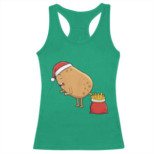 Funny French Fries Christmas Racerback Tank Top Potato Food Eaters TS14 Irish Green Print Your Wear