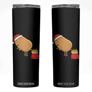 Funny French Fries Christmas Skinny Tumbler Potato Food Eaters TS14 Black Print Your Wear