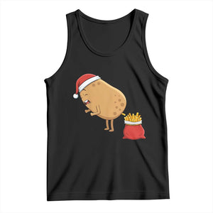 Funny French Fries Christmas Tank Top Potato Food Eaters TS14 Black Print Your Wear