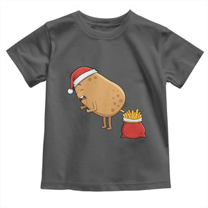 Funny French Fries Christmas Toddler T Shirt Potato Food Eaters TS14 Dark Heather Print Your Wear