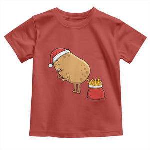 Funny French Fries Christmas Toddler T Shirt Potato Food Eaters TS14 Red Print Your Wear