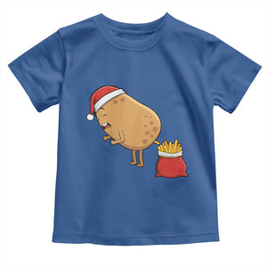 Funny French Fries Christmas Toddler T Shirt Potato Food Eaters TS14 Royal Blue Print Your Wear
