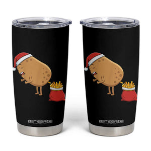 Funny French Fries Christmas Tumbler Cup Potato Food Eaters TS14 Black Print Your Wear