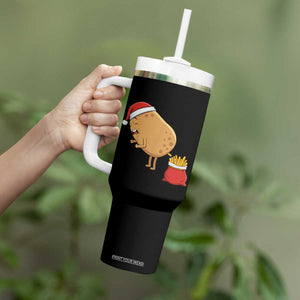 Funny French Fries Christmas Tumbler With Handle Potato Food Eaters TS14 Print Your Wear