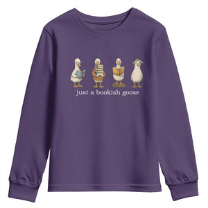Silly Goose Book Club Youth Sweatshirt Funny Bookish Book Lover TS14 Purple Print Your Wear