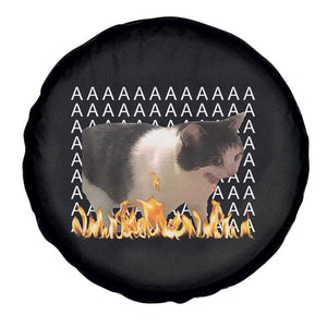 Screaming Cat Meme Spare Tire Cover Funny Internet Gen Z Cat Lover TS14 Print Your Wear