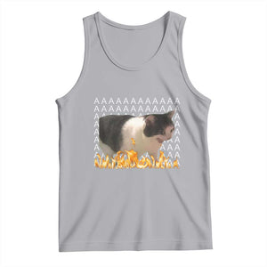 Screaming Cat Meme Tank Top Funny Internet Gen Z Cat Lover TS14 Athletic Heather Print Your Wear