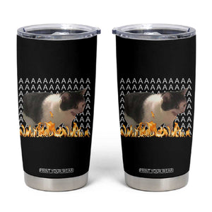 Screaming Cat Meme Tumbler Cup Funny Internet Gen Z Cat Lover TS14 Black Print Your Wear