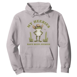 Funny Cowboy Frog Meme Hoodie My Heebies Have Been Jeebied TS14 Ice Gray Print Your Wear