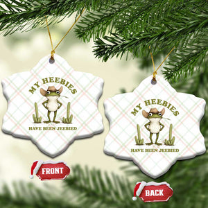 Funny Cowboy Frog Meme Ceramic Ornament My Heebies Have Been Jeebied TS14 Print Your Wear