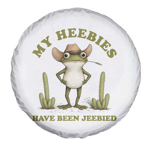 Funny Cowboy Frog Meme Spare Tire Cover My Heebies Have Been Jeebied TS14 Print Your Wear