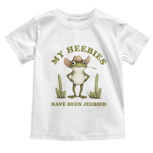 Funny Cowboy Frog Meme Toddler T Shirt My Heebies Have Been Jeebied TS14 White Print Your Wear